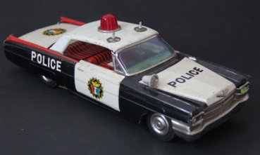 Ichiko Chevrolet Impala Policecar 1962 Tinmodel with Frictiondrive (2629)