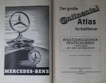 Continental Tires Roadmap 1948 "Der grosse Continental Atlas für Kraftfahrer - Besatzungszonen" (2654)