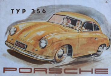Porsche Typ 356 Modellprogramm 1952 Automobilprospekt (6088)