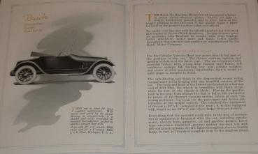Buick Sixes Touring Roadster Modelprogram 1916 Carbrochure (6077)