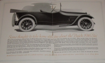 Buick Sixes Touring Roadster Modelprogram 1916 Carbrochure (6077)