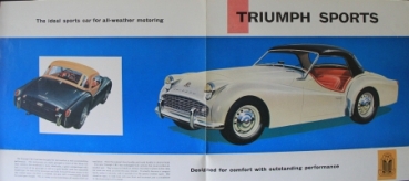 Triumph TR 3 Sports Modelprogram 1958 Carbrochure (2930)