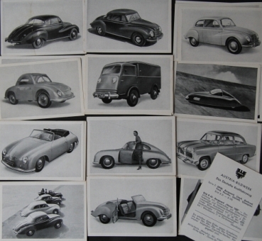 Austria Bildwerk 1954 "Deutsche Kraftfahrzeuge" 34 Scrappictures (2938)