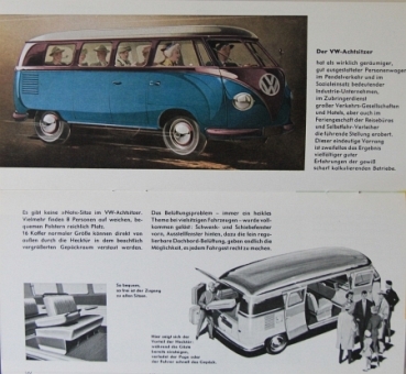 Volkswagen T1 Transporter Modelprogram 1956 Reuters-Drawings Carbrochure (2947)