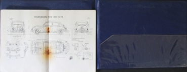 Volkswagen Beetle 1300 Typ-Paper 1970  Ownermanual in original Boardmap (2952)