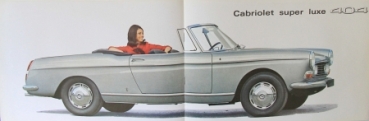 Preview: Peugeot 404 Cabriolet Coupe Super Luxe Modellprogramm 1967 Automobilprospekt (2970)