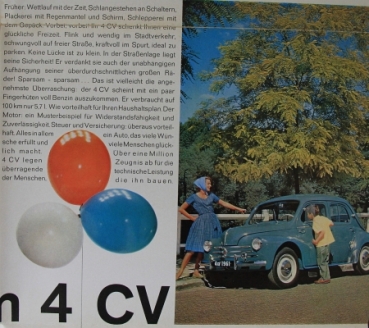 Renault 4 CV Modelprogram 1958 Carbrochure (2974)