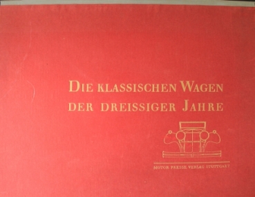 "Die klassischen Wagen der dreissiger Jahre" Car-History 1961 (3202)