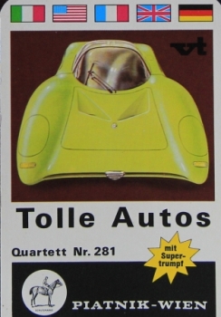 Piatnik & Söhne "Tolle Autos" 1968 Cardgame (2127)