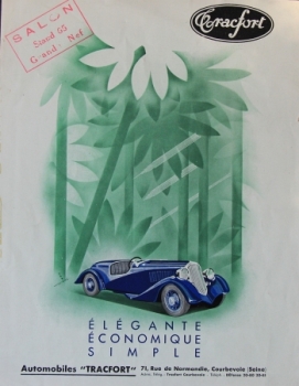 Tracfort Vierzylinder Modellprogramm 1934 Automobilprospekt (3370)