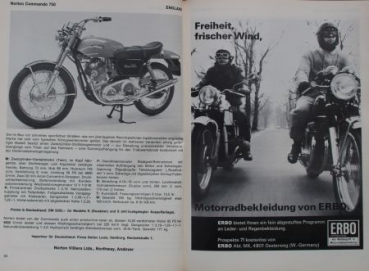 "Motorrad Katalog 71/72 - Serien- und Rennmaschinen" Motorbike-Yearbook 1971 (3647)