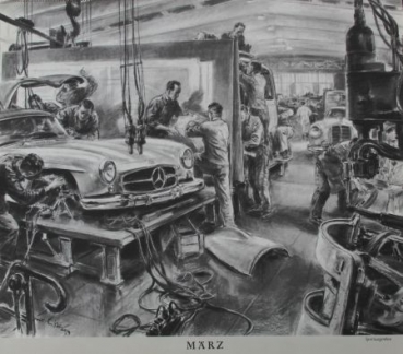Mercedes-Benz Advertising-Calendar 1955 Liska (3660)