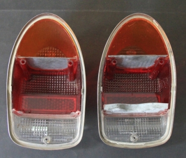 Volkswagen Käfer 1968 Rücklichtleuchten Modell 1200 Hella mit Chromring (3672)