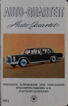 Altenburg  Spielkarten "Auto-Quartett" 1963 Cardgame (2158)