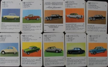 Altenburg  Spielkarten "Auto-Quartett" 1963 Cardgame (2158)