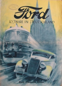 Ford "10 Jahre in Deutschland" 1936 Automobilprospekt (3684)
