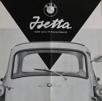 BMW Isetta Dreirad Spezial 1959 Automobilprospekt (3592)