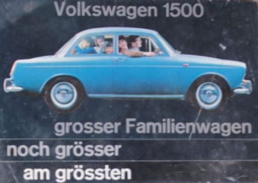 Volkswagen 1500 Modelprogram 1963 "Grosser Familienwagen" Carbrochure (3719)