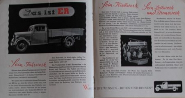 Hansa-Lloyd 1 to. Diesel Modelprogram 1937 Truckbrochure (3745)