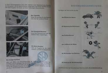 Volkswagen Beetle Sedan Convertible 1959 Ownermanual (0540)