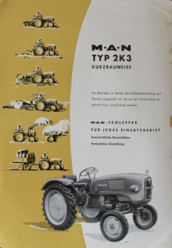 MAN Typ 2K Modelprogram 1961 "Die neue Linie" Tractorbrochure (3850)