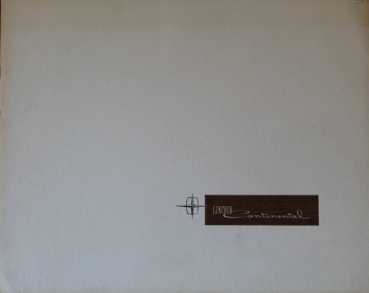 Lincoln Continental Modelprogram 1962 Carbrochure (3946)