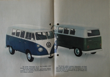 Volkswagen T1 Transporter Modellprogramm 1964 "Was ist das Besondere am VW-Transporter" Automobilprospekt (3969)
