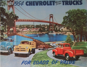 Chevrolet Trucks 1954 "For loads of value" Lastwagenprospekt (3973)