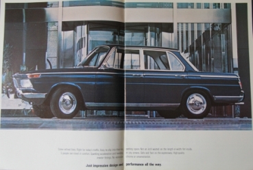 BMW 2000 Modellprogramm 1966 Automobilprospekt (3998)