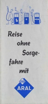 BV Aral Straßenkarte 1958 Deutschland "Reise ohne Sorge" (5580)
