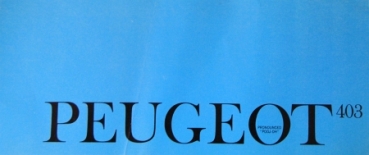 Peugeot 403 Modelprogram 1960 Carbrochure (4063)