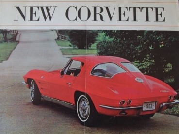 Chevrolet Corvette Modellprogramm 1963 Automobilprospekt (4078)