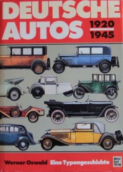 Oswald "Deutsche Autos 1920 - 1945" Vehicle-Typebook 1978 (3606)