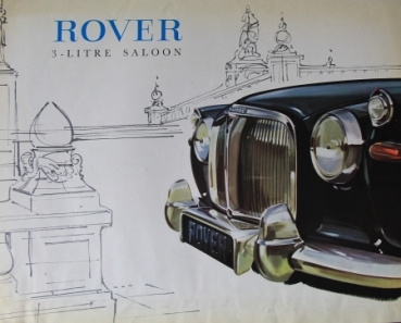 Rover 3 Litre Saloon Modellprogramm 1960 Automobilprospekt (4135)