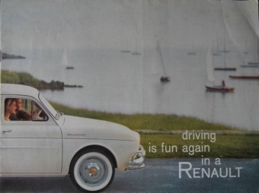 Renault Modelprogram 1958 "Drivin is fun again" Carbrochure (4142)