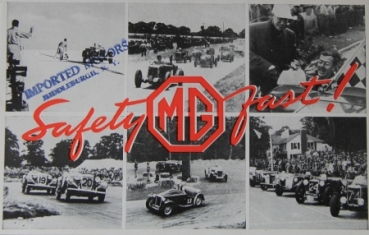 MG TD Midget "Safety fast" 1950 Automobilprospekt (4177)