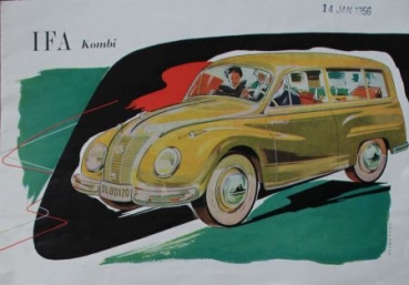 IFA F9 Station Wagon Modelprogram 1956 Carbrochure (6139)