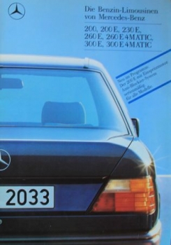 Mercedes-Benz 200 - 300 E Modelprogram 1989 Carbrochure (5527)