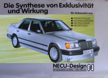 Mercedes-Benz 200 - 300 Necu-Design Modellprogramm 1985 Automobilprospekt (5534)