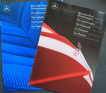 Mercedes-Benz Modelprogram Colors and Upolstery 1988 Carbrochures (5530)