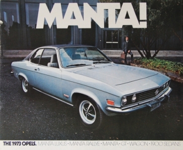 Opel Manta Modellprogramm 1973 Automobilprospekt (4236)