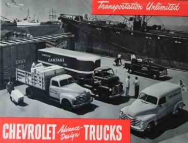 Chevrolet Trucks 1950 Modellprogramm Lastwagenprospekt (4246)