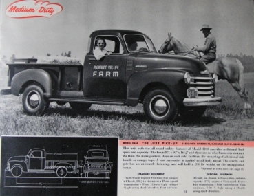 Chevrolet Trucks Modellprogramm 1950 Lastwagenprospekt (4246)