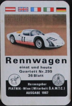 Piatnik "Rennwagen" 1967 Motorracing-Cardgame (3809)