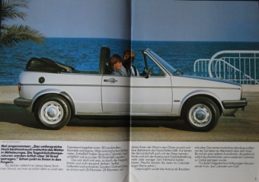 Volkswagen Rabbit Convertible Modelprogram 1982 Carbrochure (4298)