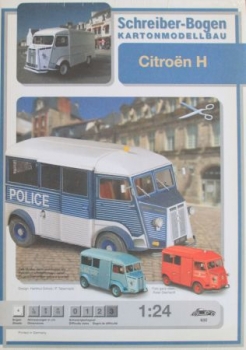 Citroen H Transporter Polizei 1960 Schreiber-Bogen Kartonmodell (4306)