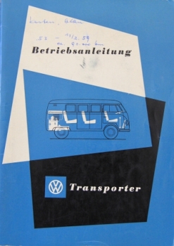 Volkswagen T1 Transporter 1953 Betriebsanleitung (4324)
