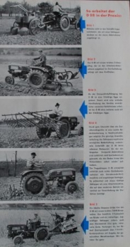 Fahr D 88 Modelprogram 1957 "Wer gut arbeitet..." Tractorbrochure (4326)