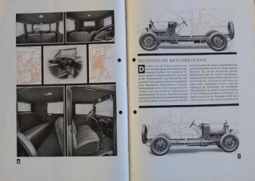 Mercedes-Benz 8/38 PS Modelprogram 1927 Carbrochure (4450)