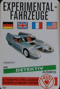 Altenburg Spielkarten "Experimental-Vehicles" 1967 Cardgame (2912)